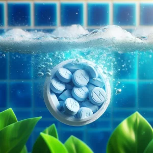Pool chlorine tablets