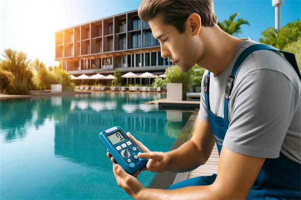 Measure the pH value of swimming pool